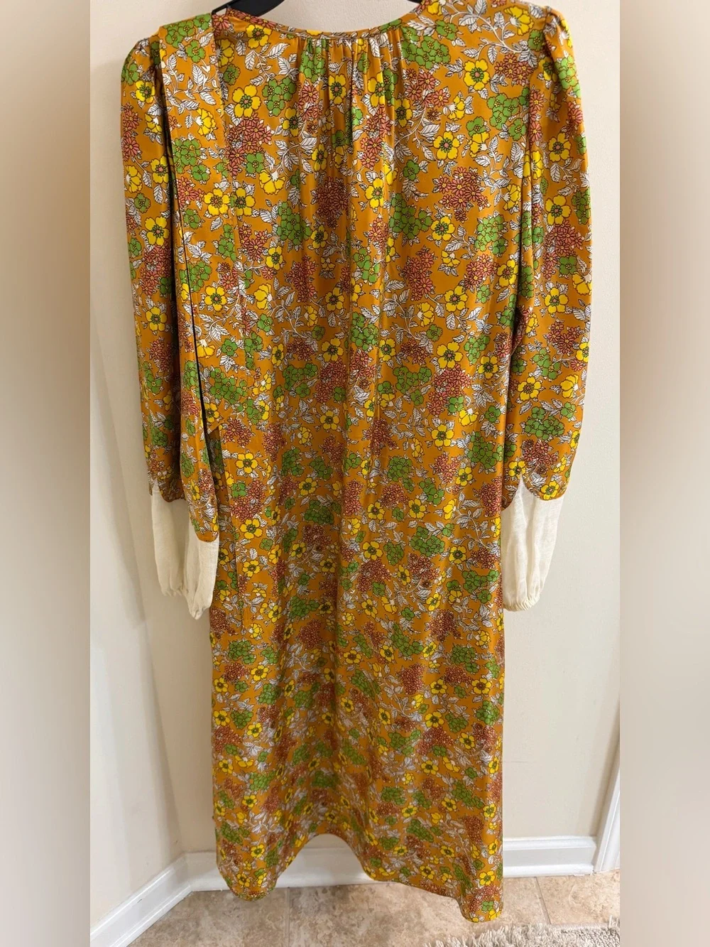 Tory Burch Wallpaper Floral Silk Midi Dress, size S